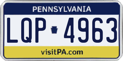 PA license plate LQP4963