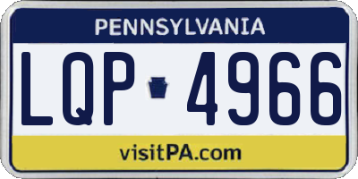 PA license plate LQP4966