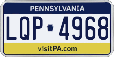 PA license plate LQP4968