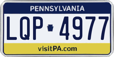 PA license plate LQP4977