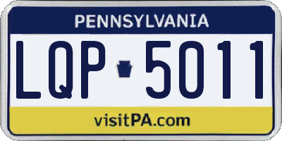 PA license plate LQP5011
