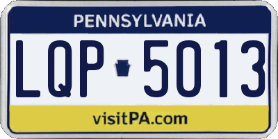 PA license plate LQP5013