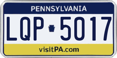 PA license plate LQP5017