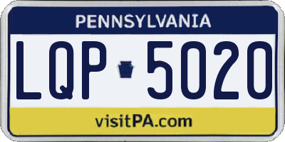 PA license plate LQP5020