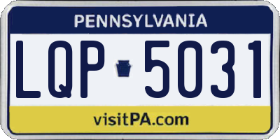 PA license plate LQP5031