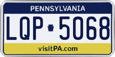PA license plate LQP5068