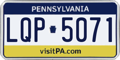 PA license plate LQP5071