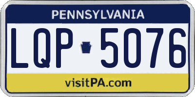 PA license plate LQP5076