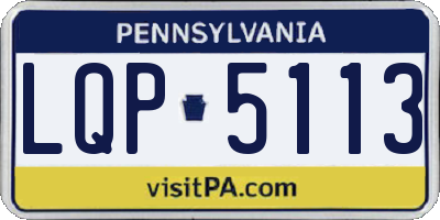 PA license plate LQP5113
