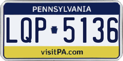 PA license plate LQP5136