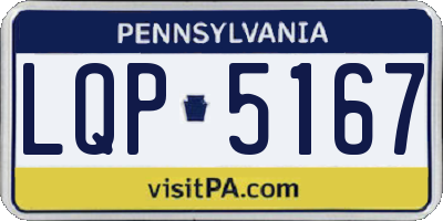 PA license plate LQP5167