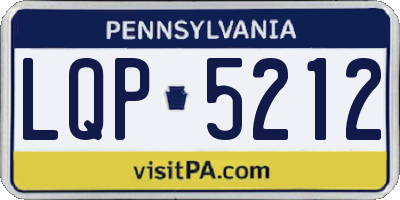 PA license plate LQP5212