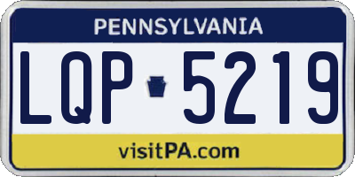 PA license plate LQP5219