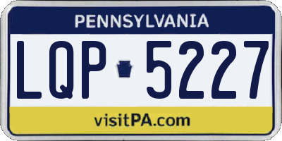 PA license plate LQP5227