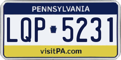 PA license plate LQP5231