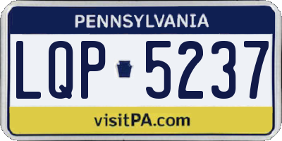 PA license plate LQP5237