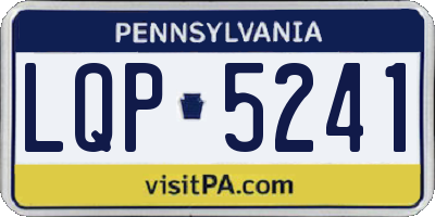 PA license plate LQP5241