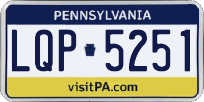 PA license plate LQP5251