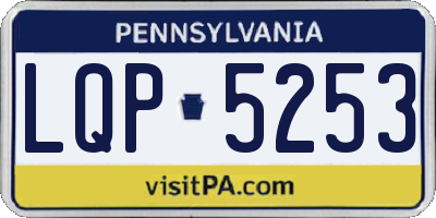 PA license plate LQP5253