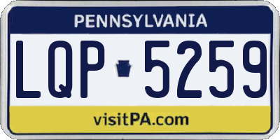 PA license plate LQP5259