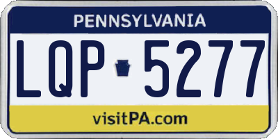 PA license plate LQP5277