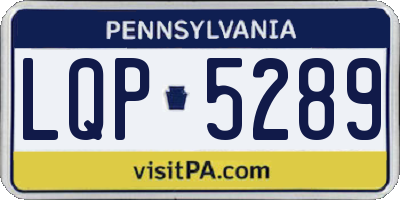 PA license plate LQP5289