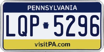PA license plate LQP5296