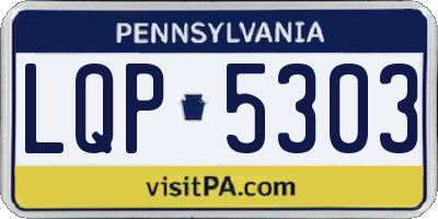 PA license plate LQP5303