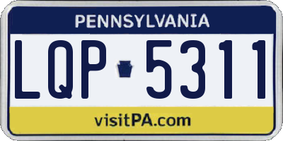 PA license plate LQP5311