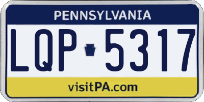 PA license plate LQP5317