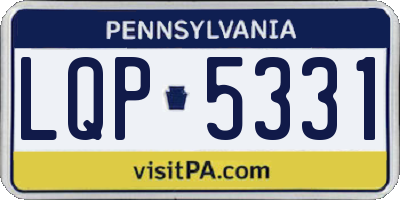 PA license plate LQP5331