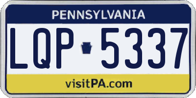 PA license plate LQP5337