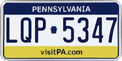 PA license plate LQP5347