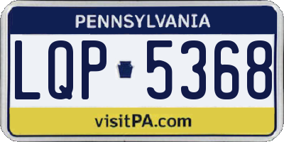 PA license plate LQP5368