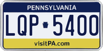 PA license plate LQP5400