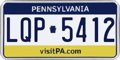 PA license plate LQP5412