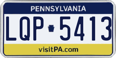 PA license plate LQP5413