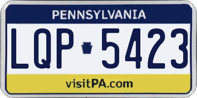 PA license plate LQP5423