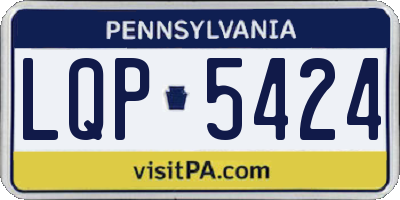 PA license plate LQP5424