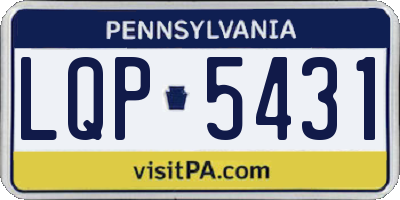 PA license plate LQP5431