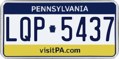 PA license plate LQP5437