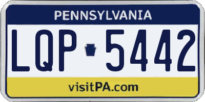 PA license plate LQP5442