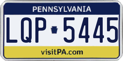 PA license plate LQP5445