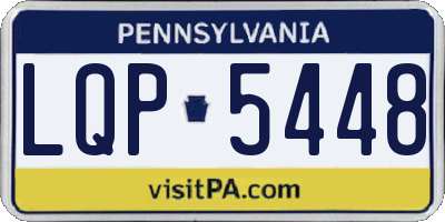 PA license plate LQP5448