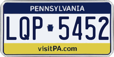 PA license plate LQP5452