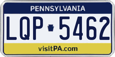 PA license plate LQP5462