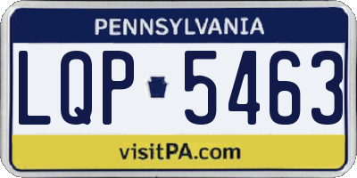 PA license plate LQP5463
