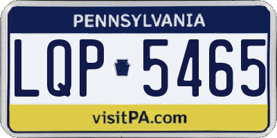 PA license plate LQP5465