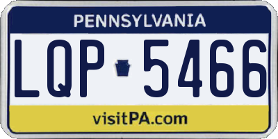 PA license plate LQP5466