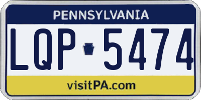 PA license plate LQP5474